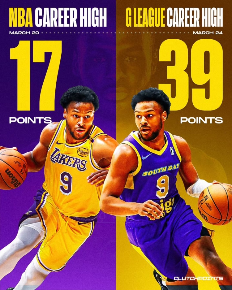 在進步！布朗尼一周內(nèi)先后創(chuàng)下個人NBA和G聯(lián)盟單場得分新紀錄